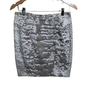J. Mendel - NWT Marble Pencil Skirt Ivory Gray 4